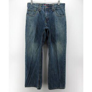 VINTAGE Plugg Jeans 32X30 Baggy Loose Hip Hop Skater Y2K Embroidered